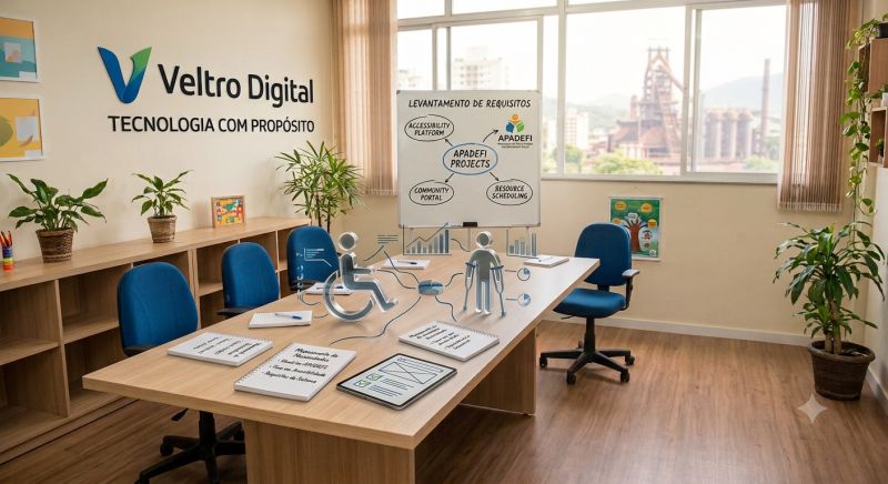 Reunião de levantamento de requisitos com a APADEFI — Veltro Digital