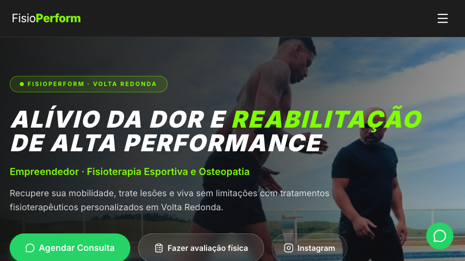 Exemplo de site — FisioPerform